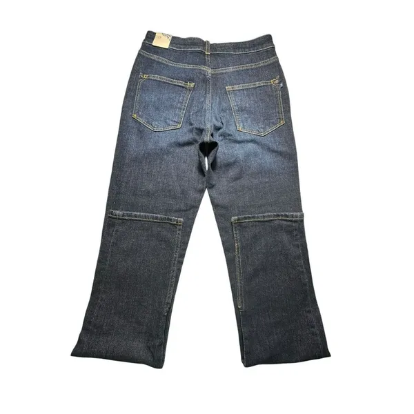 NWT PILCRO Anthropologie 28 Split Hem Straight Leg Jeans Stretch High Rise R11-7 - Image 5