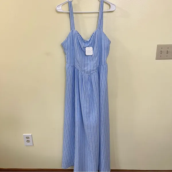 NEW Altar’d State Blue Striped Maxi Dress Size XL NWT - Image 6