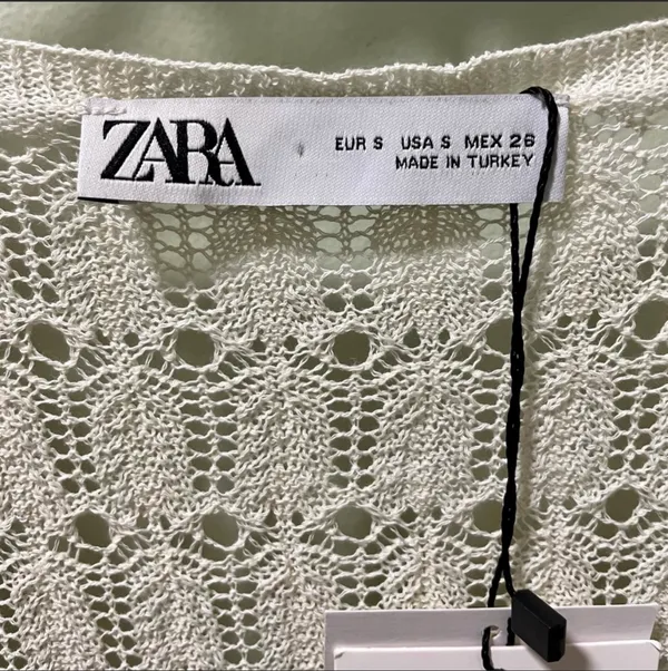 ZARA NWT Pointelle Knit V-Neck Jumpsuit Women’s Size Small - Image 3