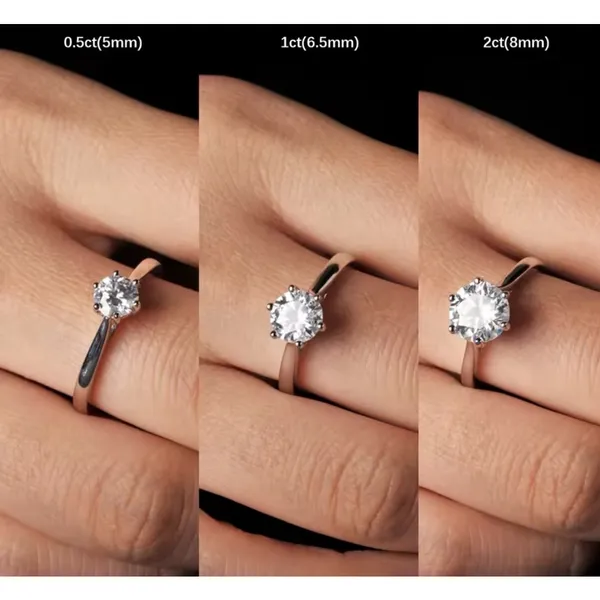 Boutique 1Ct Solitaire Platinum 925 Simulated Diamond Engagement Wedding Ring, Size 8‎ - Image 10