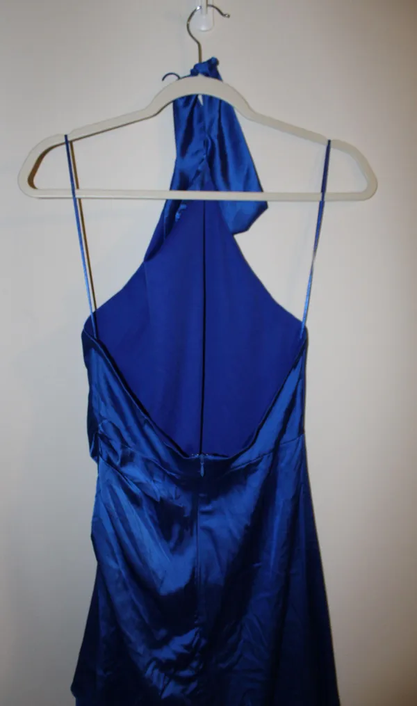 Do + Be Satin Blue Cocktail Dress - Image 4