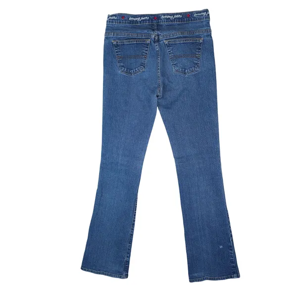 Tommy Jeans Hilfiger Women Size 7/31 Embroidered Waistband Bootcut Y2K Vintage - Image 2