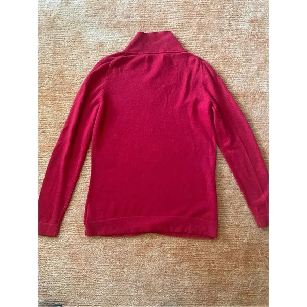 LIZ CLAIBORNE red sweater 85% COTTON 15% CASHMERE M - Image 6