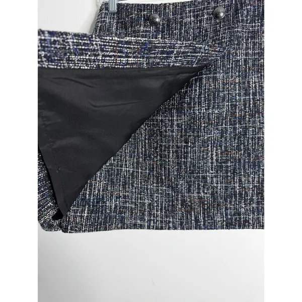 Loft Faux Wrap Tweed Mini Skirt Size 0 Office Career Workwear‎ Minimalist - Image 6