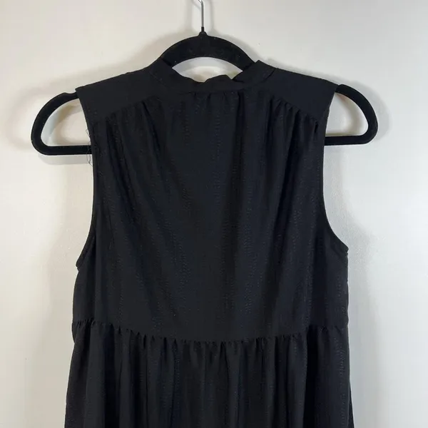 Anthropologie x Maeve Shira Tiered Tunic‎ Dress Women's Size Small Black Casual - Image 10