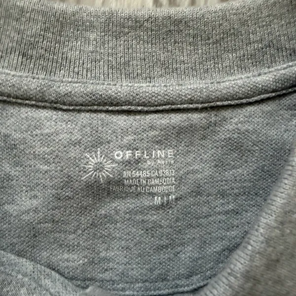 NWT Aerie Courtside Bubble Hem Cropped Polo Preppy T-shirt size medium - Image 4