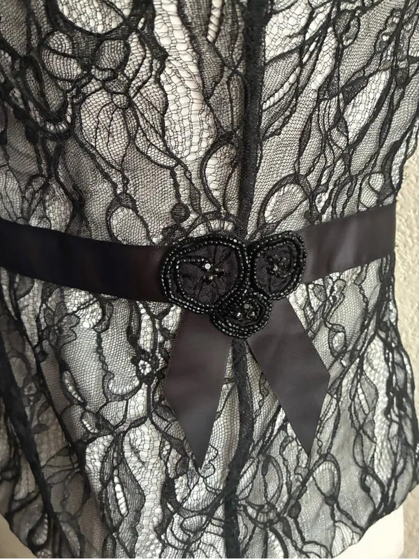 Ann Taylor Lace Corset Top Black 10 - Image 8