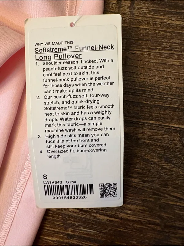 Lululemon Softstreme Funnel-Neck Pullover Women S Strawberry Mist Pink NWT - Image 10