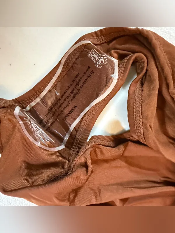 Free‎ People We are HAH Hot as Hell Bodysuit Eyes on Top $128 Milk Chocolate - Image 3