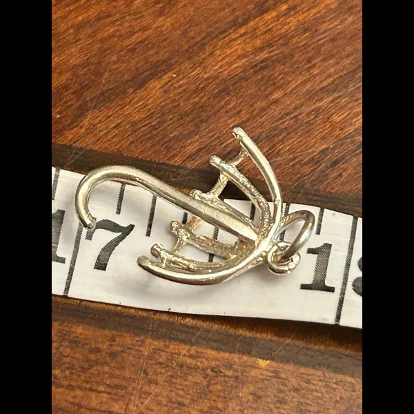 Silver plated umbrella pendant charm - Image 2