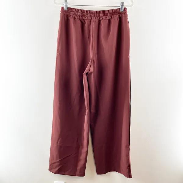 Athleta Endeavor High Rise Wide Leg Relaxed Track Pants Cherrywood Brown Small - Image 5