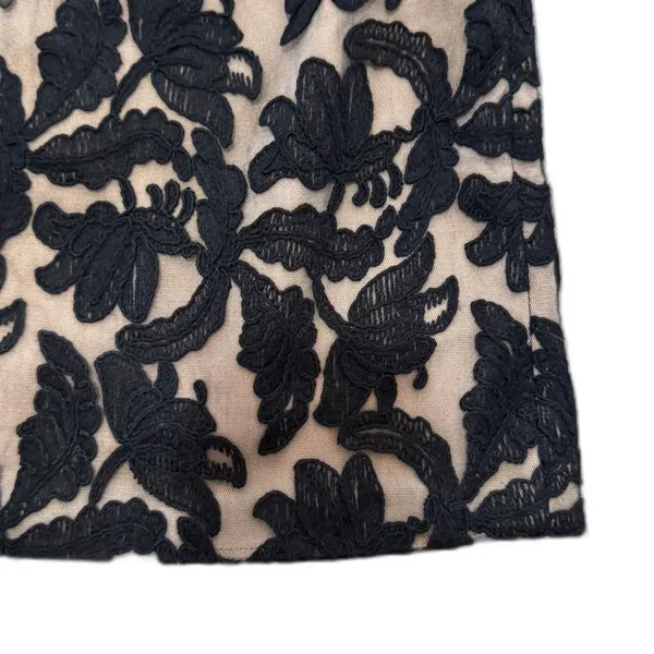 English Factory Black Embroidered Illusion Mini Pencil Skirt Size Small New NWT - Image 3