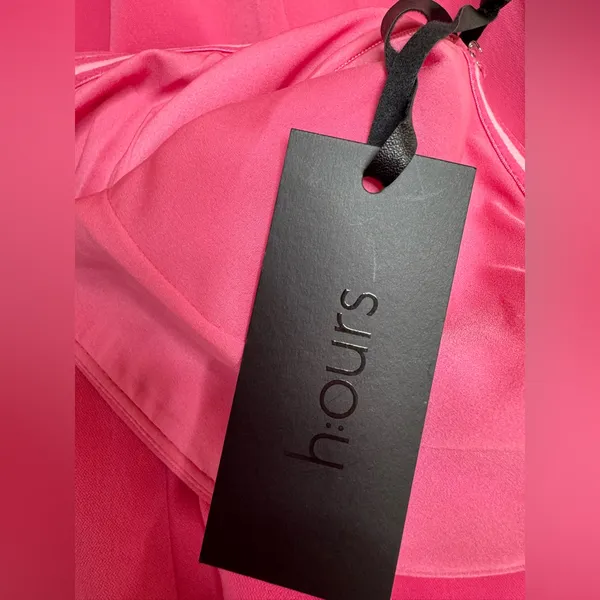 h:ours Lazaro Strapless Plunge Midi Dress in Pink Candy size XS NEW $160 - Image 8