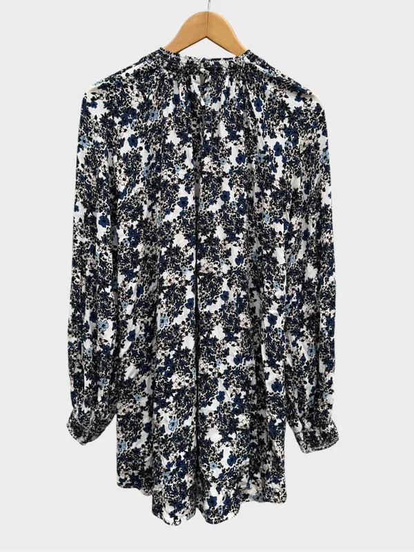 Free People Mock Neck Floral Smocked Yoke Tunic - Image 5