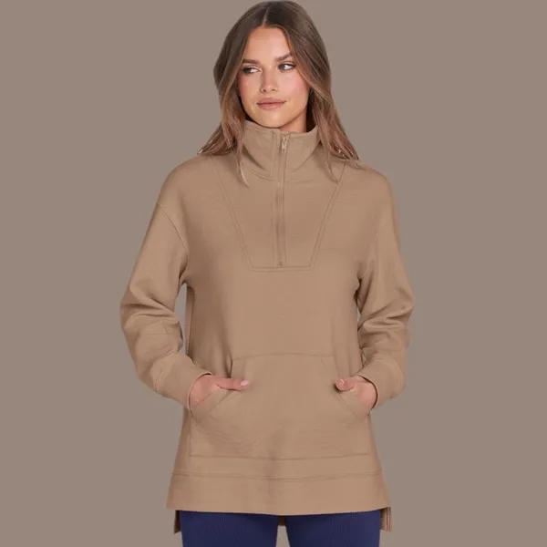 NWT ANRABESS Quarter Zip Oversized Pullover Auburn Long Sleeve Sweater – Medium‎ - Image 5