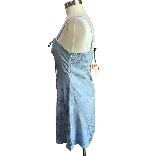 Cider Floral Jacquard‎ Corset Mini Dress in Baby Blue Size Large - Image 2