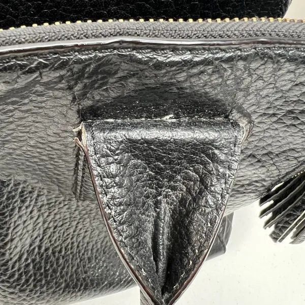 Kate Spade Lydia Southport Ave Shoulder Bag Large New York Black Pebbled Leather - Image 9