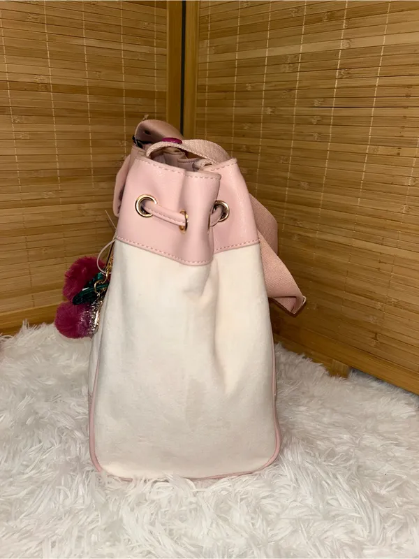Juicy Couture Sweet Tea Party Daydreamer tote bag soft white velour handbag Y2K - Image 4