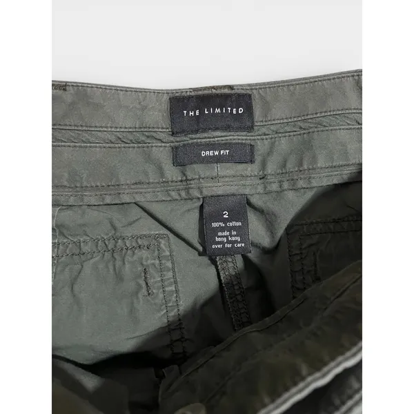 The Limited Lowrise Boho Flare Wide-leg Cotton Khaki Pants - Image 7