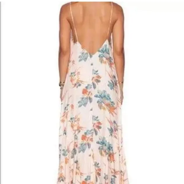 Free People Intimately Star Chasing Slip Maxi Dress in Hibiscus Combo‎ - Image 3