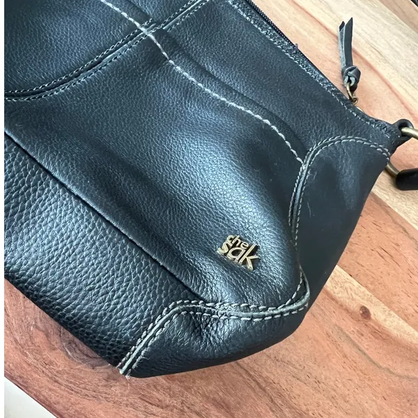 The Sak Vintage 2000's Y2K Indie Sleaze Pebbled Leather Hobo 90s Baguette Bag - Image 3