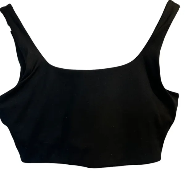 MADEWELL Black Stretch Knit Elastic Band Sports Bra - Size Small - Image 3