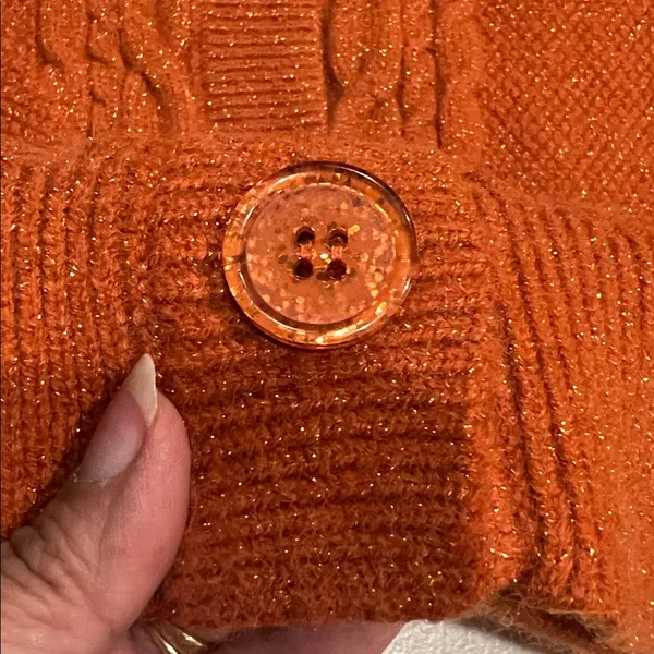Taylor Swift The life of a showgirl cardigan orange like new. Size XL/2XL - Image 6