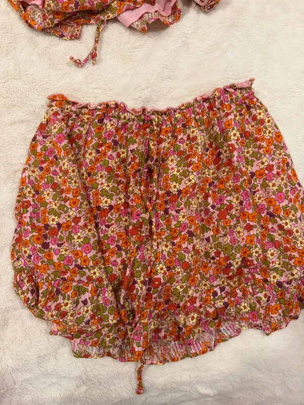 Free People Floral Set Two-Piece Skirt Top - Image 6