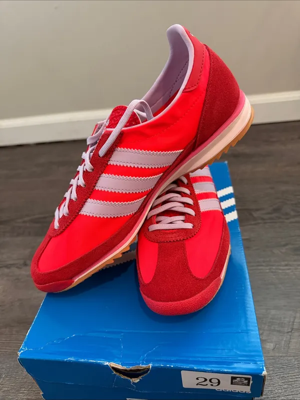 Adidas Women’s 8.5 SL 72 OG JH7392 Solar Red/Ice Lavender/Better Scarlet Sneaker - Image 4