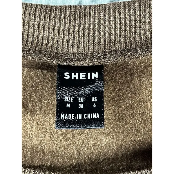 SheIn Mom Life Sweatshirt Women M Oversized Graphic Comfy Cheetah Messy Bun Motherhood - Image 8