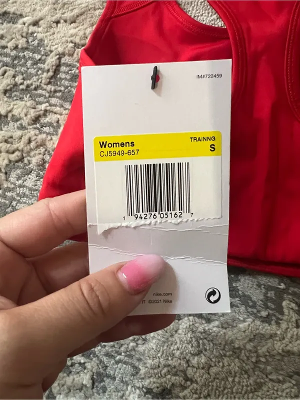 NWT Nike Red Medium Support Non Padded Swoosh 2.0 Sports Bra Size Small - Image 4