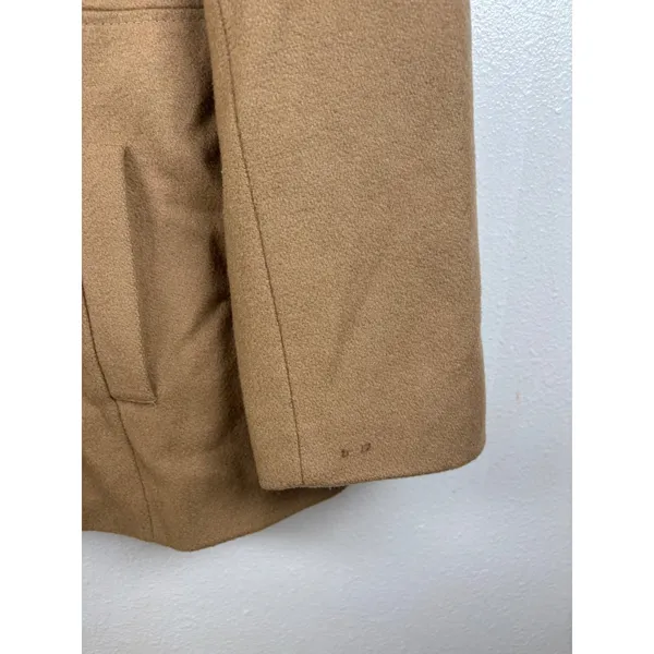 Vintage 2000s Mackintosh New England Camel Wool Blend Peacoat Women's 12 - Image 4