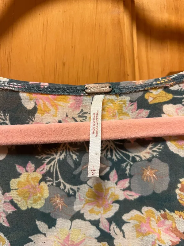 Free People Floral Tie Front Top - Image 2