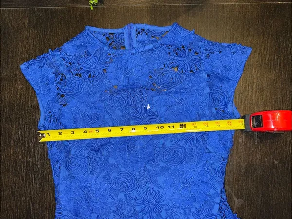 Miss Rosier Jochebed Blue Floral Appliqué Maxi Dress with Cut-Outs NWT - Image 4