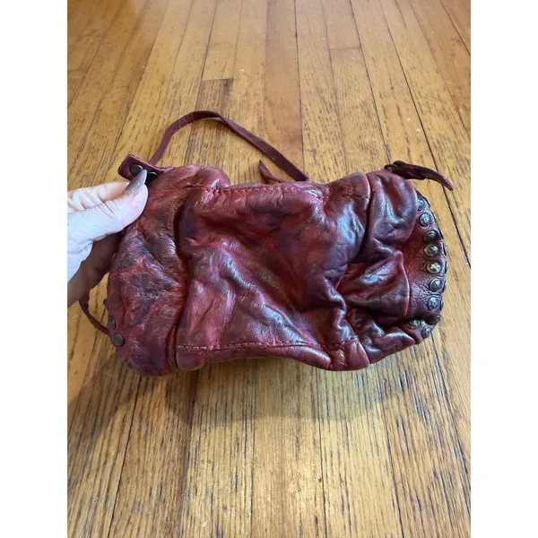 Frye Satchel Bag Womens Mini Red Leather Studded Crossbody - Image 11