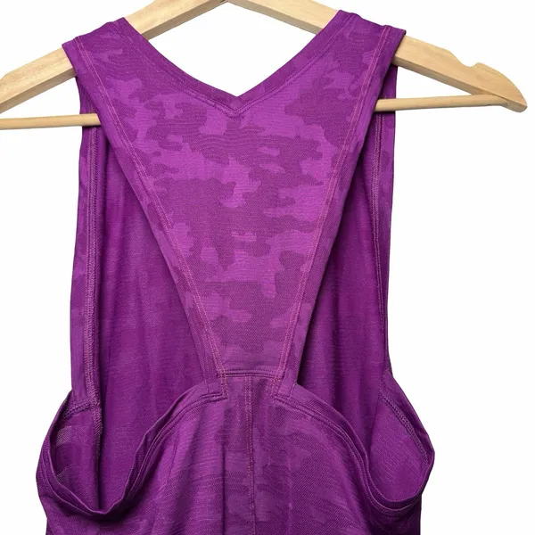 Lululemon Womens Run For Days Tank Top Size 4 Regal Plum Purple Mesh Athleisure - Image 9