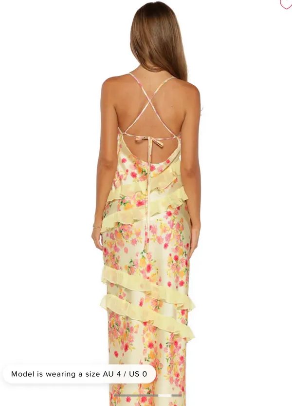 Yellow Formal Dress Size 4 - Image 3
