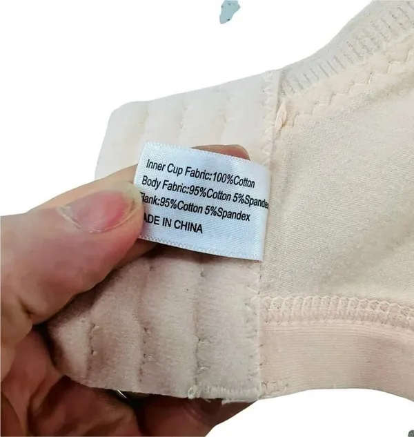 Momma's Comfy Maternity Bra Peach Cotton Xlarge - Image 11