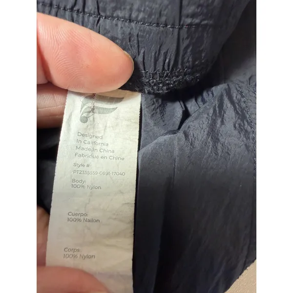 Fabletics Jogger Pants Black M Womens Nylon Activewear Lightweight High Rise - Image 6