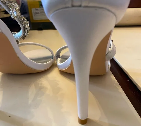 Piendes wedding high heels with stones Size 5.5 - Image 5