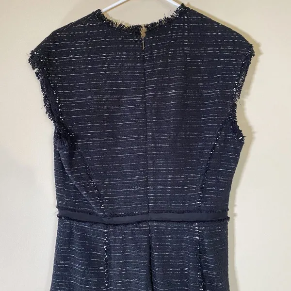 Rebecca Taylor Womens Dress Size 8 Black Sparkle Stretch Tweed Sleeveless $495‎ - Image 7