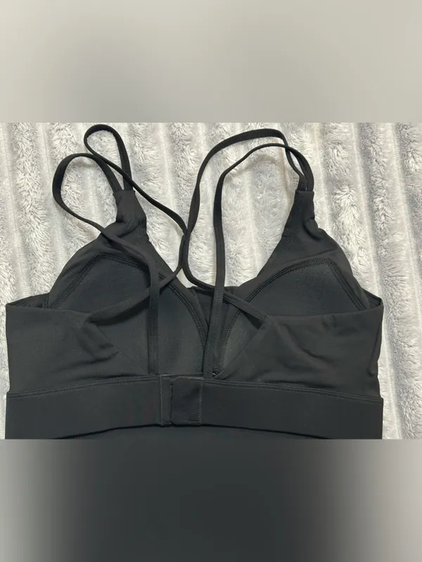 Black Strappy Sports Bra - Women Intimates & Sleepwear - Image 2