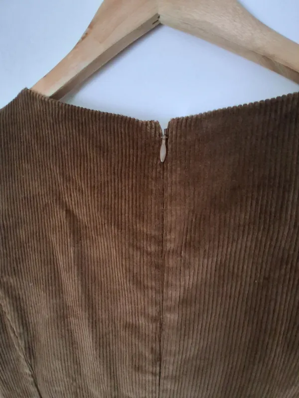 Camila Coelho Brown Courdroy Sleeveless Mini Dress 8 - Image 6