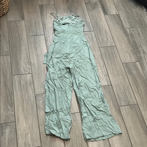 Hello Molly Green Jumpsuit with Palazzo Legs - Image 5
