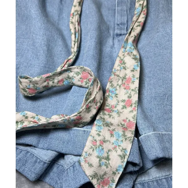 American Eagle Womens Size Medium Jean Shorts Tie Belt Blue Denim Casual Spring - Image 7