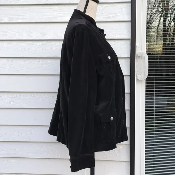 Charter Club Mock Neck Collar Velveteen Jacket - Image 5