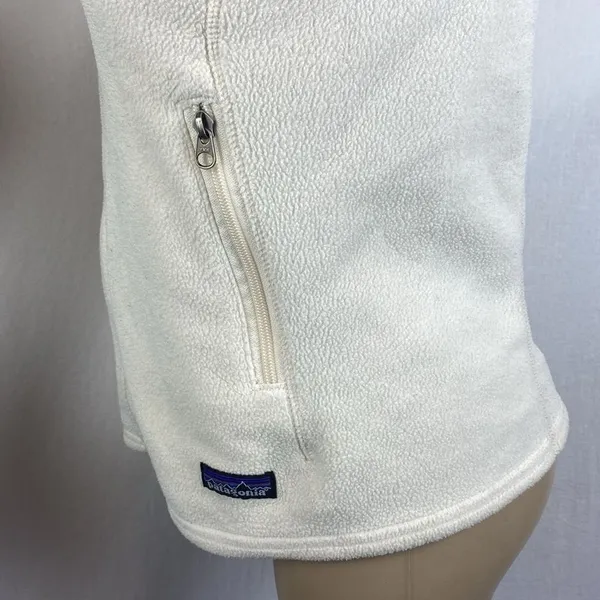Patagonia Tan Synchlla Sleeveless Zip Up Fleece Vest S - Image 4