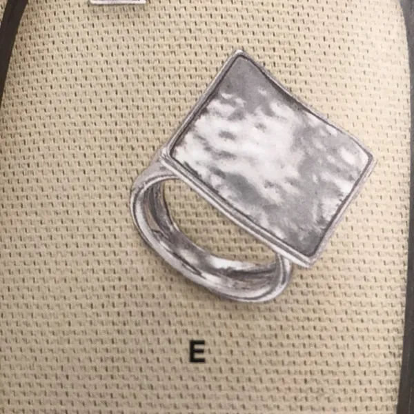 Silpada Square Hammered Sterling Silver Ring 7.5 - Image 8