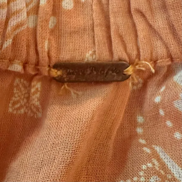 Free People Golden Hour Maxi Dress Bohemian Floral Dainty Tan Neutral Small - Image 12