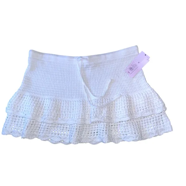 Wild Fable Crochet White mini skirt NEW - Image 2